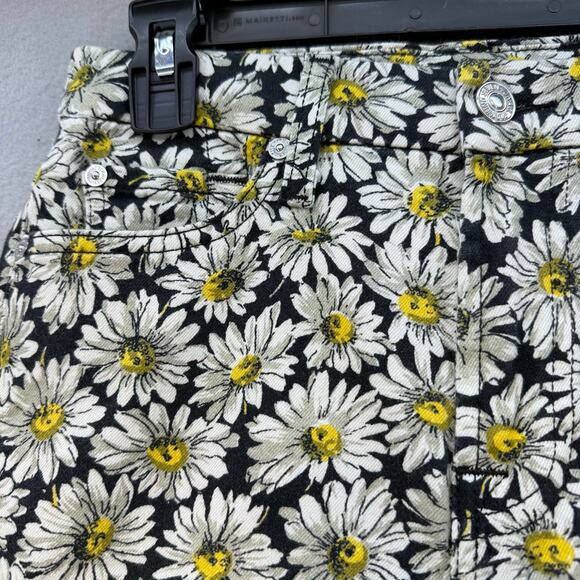 7 For All Mankind Jeans Women's 27 (4) Black White Daisy Skinny Ankle Preppy - Picture 5 of 15